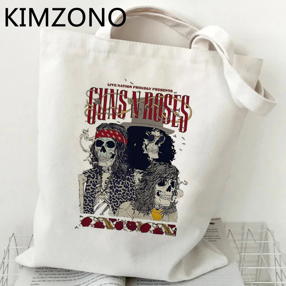 Guns n Roses shopping bag tote shopper eco bolsas de tela bolsa recycle bag bag bolsa compra sac cabas reusable sacolas