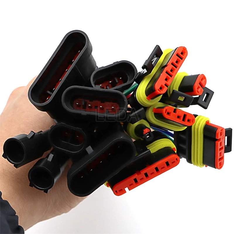1set 1P 2P 3P 4P 5P 6P 1.5mm Waterproof Electrical Auto Connector Male Female Plug With 16cm Wire Harness For Car Motorcycle