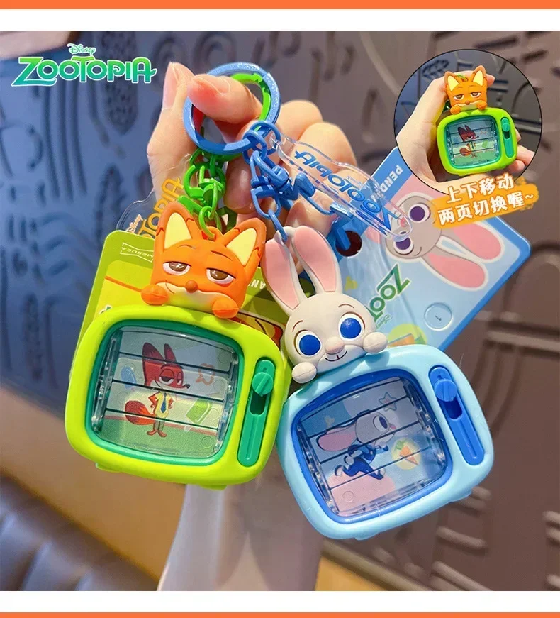 Nieuwe Zootopia Judy Hopps & Nick Wilde Paar Sleutelhanger Set Authentieke Tas Hanger Auto Sleutelhanger Accessoires Kinderen Kleine Geschenken