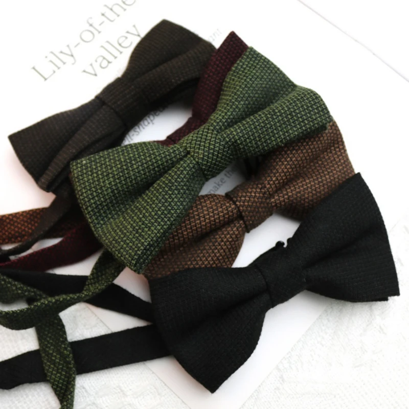 

Casual Solid Color Bow Tie Simple and Elegant Bow Tie Classic Checkered Pattern Bow Tie Formal Casual Party Decoration Bow Tie