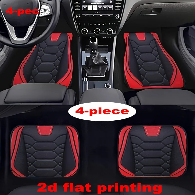 

2D Flat Printing | 2Dflat 4pcs Universal Size Polyester Car Floor Set, New Muscle Print, Non-3D, Non-Slip, With Universal Drivin