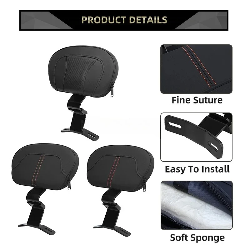 front-driver-rider-backrest-cushion-pad-mounting-kit-for-harley-touring-electra-road-glide-09-22