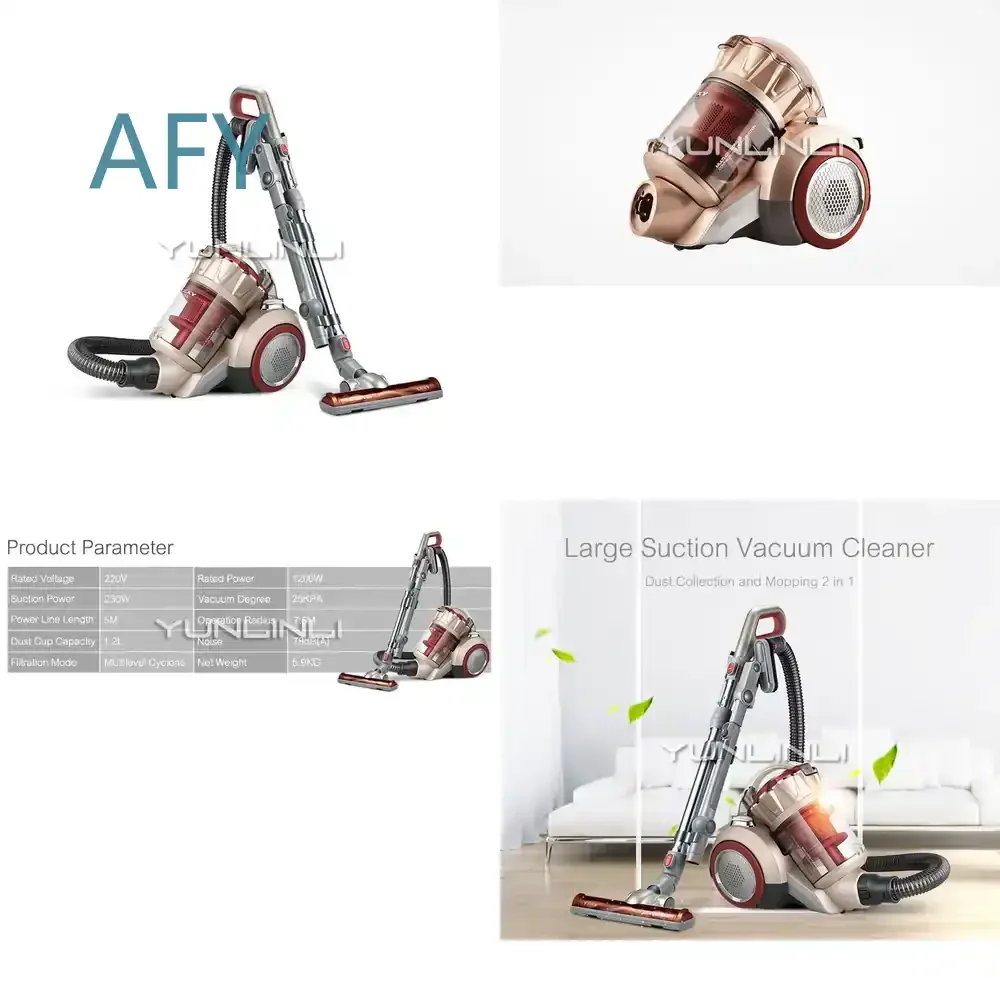 Ultra-quiet Large Suction Vacuum Cleaner for 220V Household Cleaning Machine for Home Use Floor Carpet Hardwood Tile Stairs