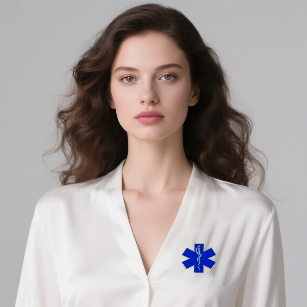Catuni Caduceus Snake Medicine Pin Brooch Enamel Medical Lapel Badge Jewelry Gifts for Doctor Nurse Medico