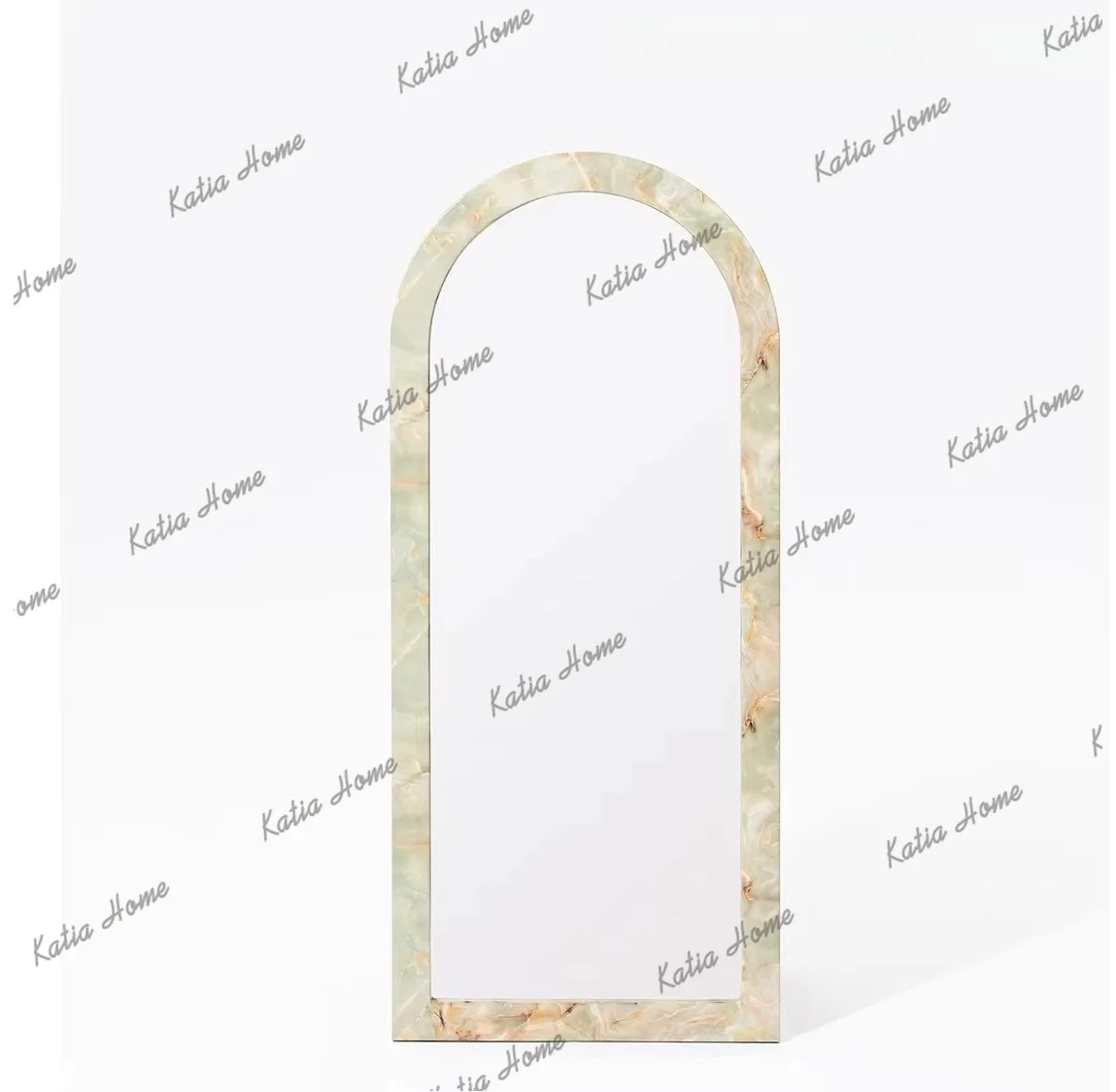 French Style Light luxury Creativity Marble Texture Full Body Mirror High level Sense Decoration Mirror Bedroom Dressing Mirror