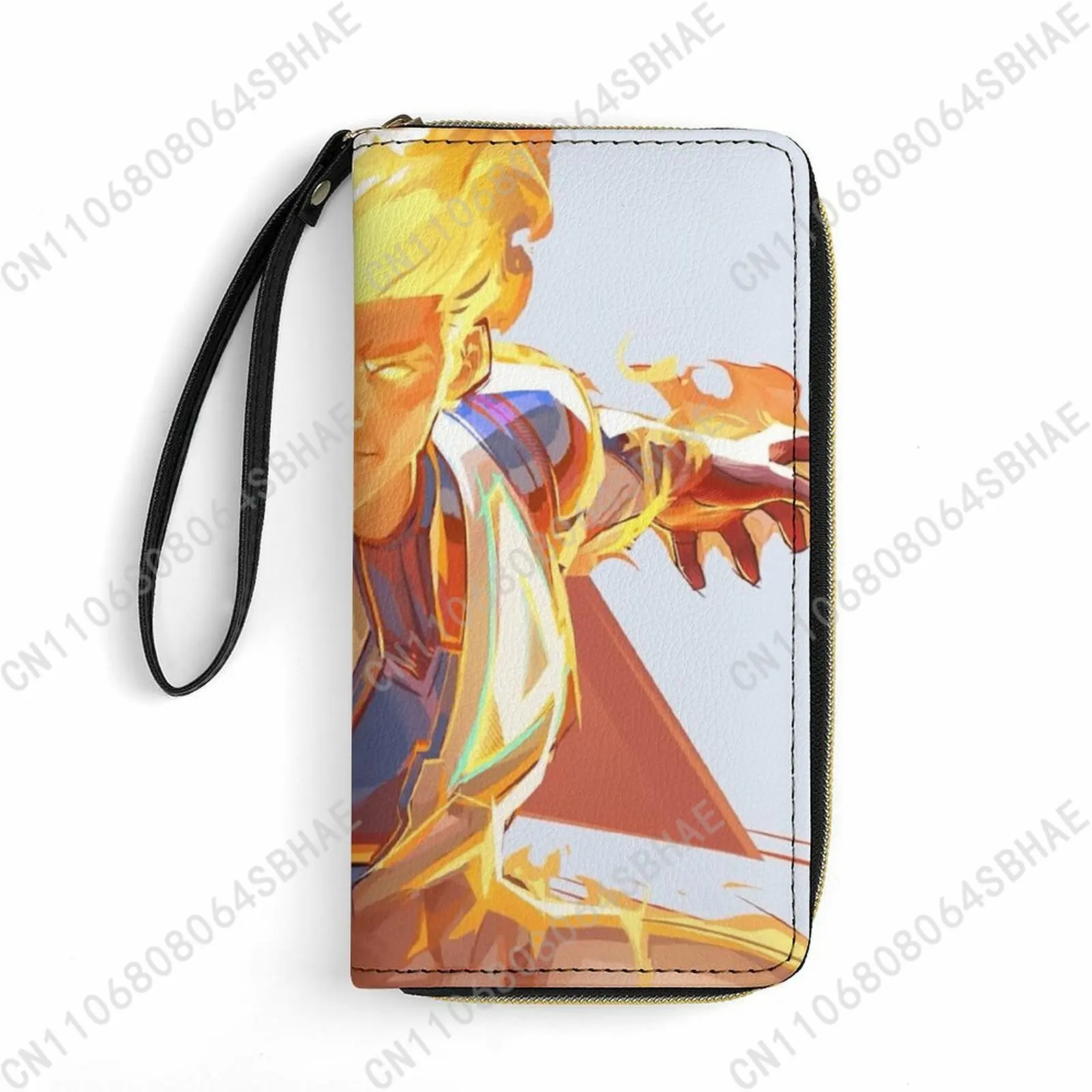 

Marvel Human Torch Custom PU Leather Wallet Rope Handle Small Portable Card Holder Men Women Purse Gift Friend Parents Cosplay