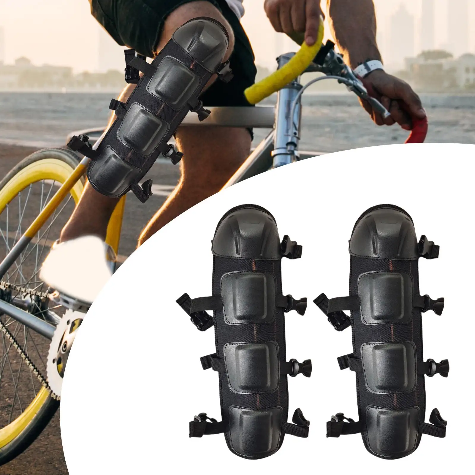 Work Knee Pads Kneelet Protective Gear Heavy Duty Adjustable Shock Cushioning Motorcycle Bike Equipment for Work Supplies