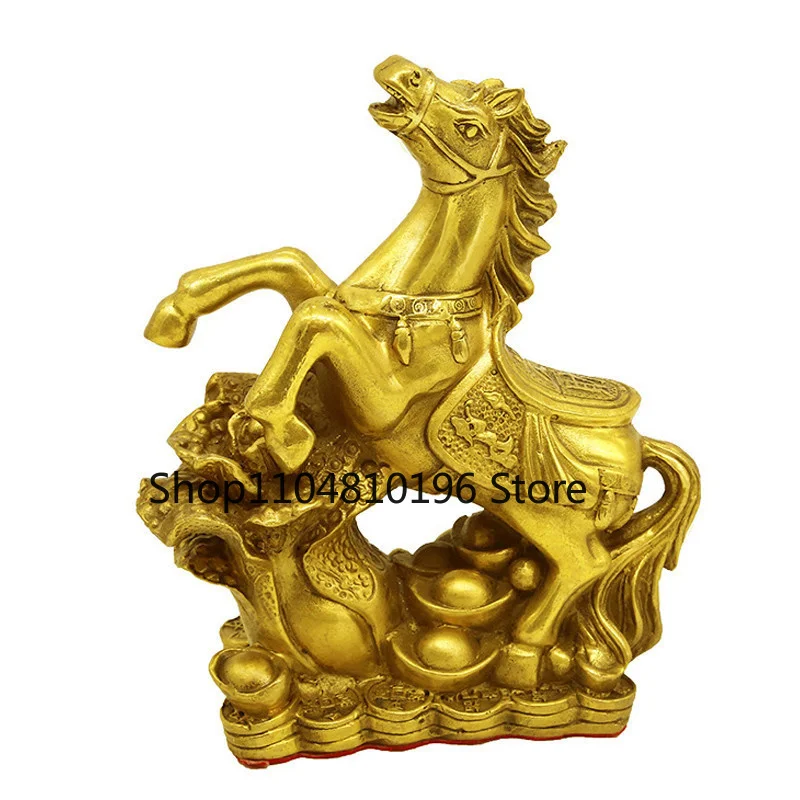 ornament, brass horse stepping on a cabbage, office and home decoration craft