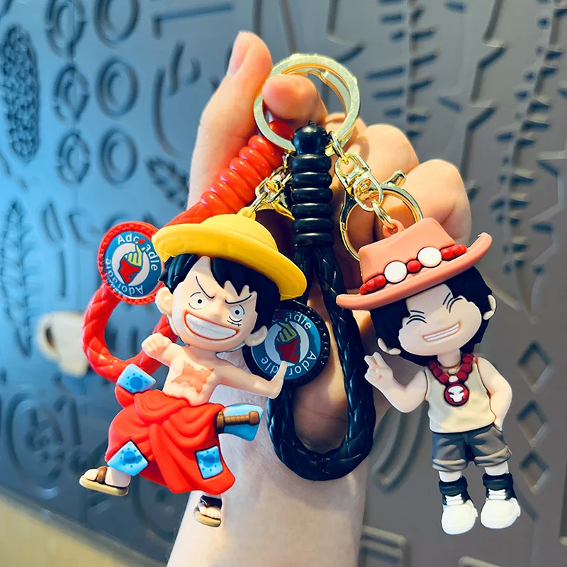 

One Piece Luffy Zoro 3D Cute Anime Keychain Car Backpack Accessories Gift
