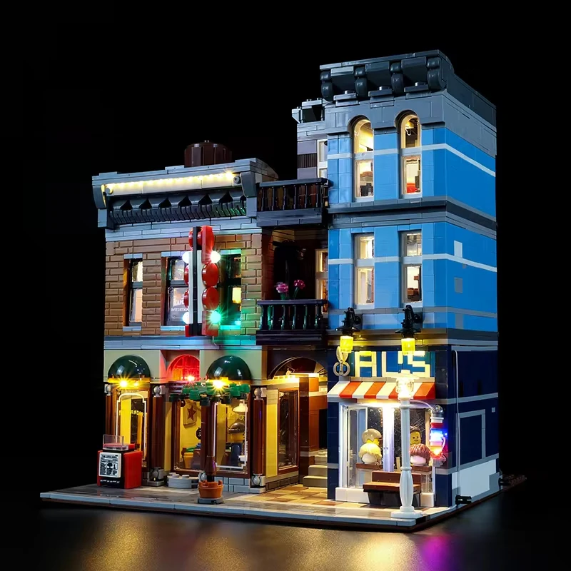 DIY LED Light Kit For LEGO 10246 Detective's Office Building Block Set（Only LED Light,Without Blocks Model）