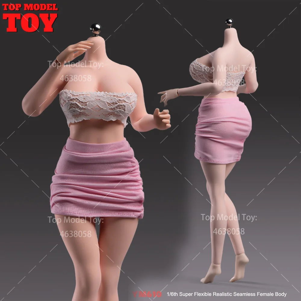 

YM610 1/6 Подвижная бесшовная кукла-фигурка с очень большой грудью и физиологическими деталями, 12 дюймов, гибкая, женская, для солдатских фигурок