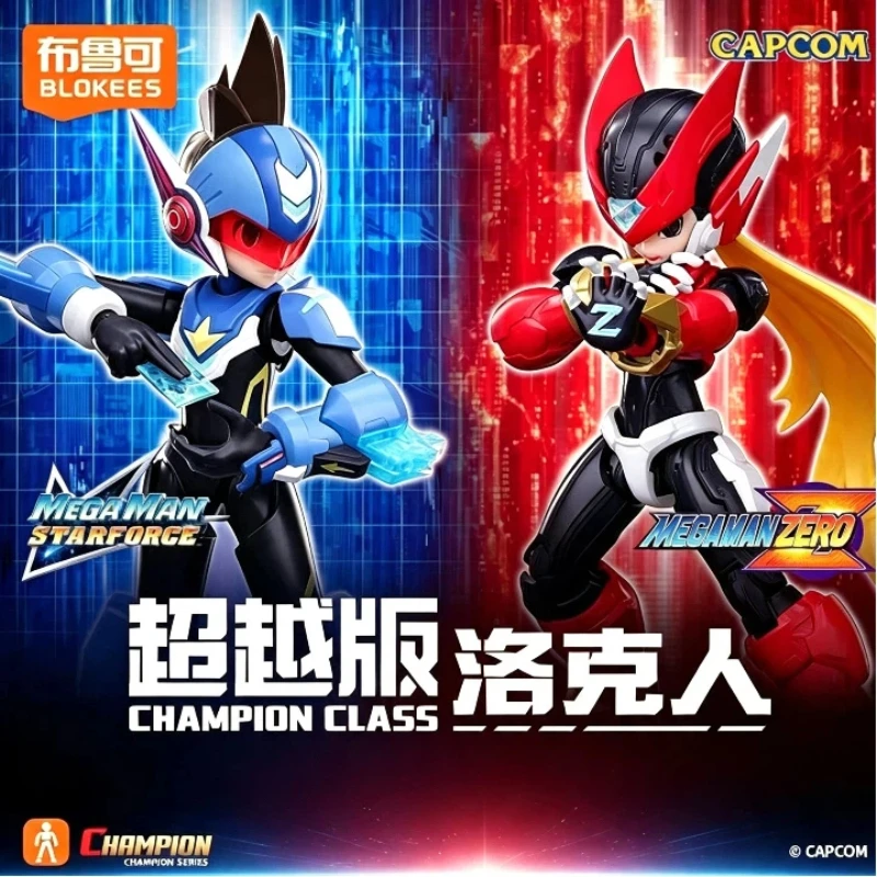 Blokees Mega Man Star Force Building Figure Champion Class Action Figure Collectible Model Desktop Decoration For Anime Fans