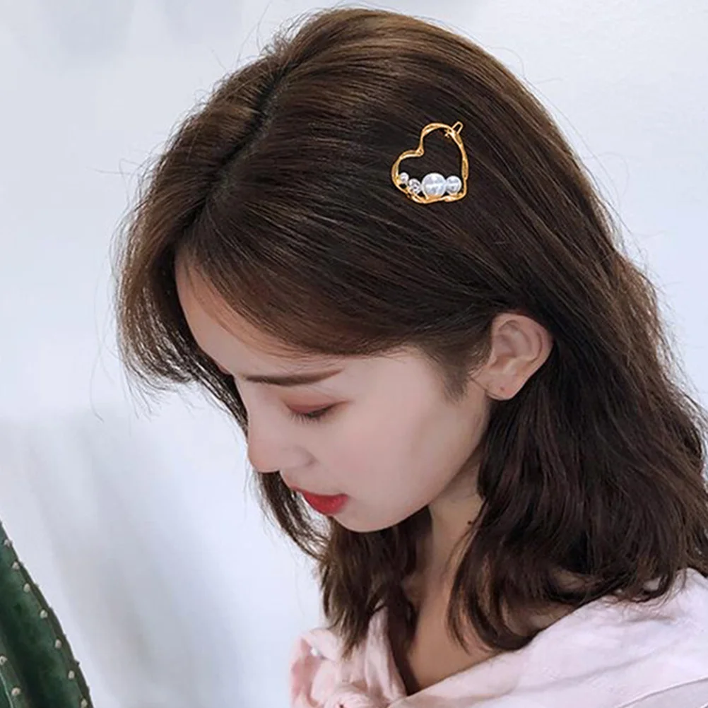 

3Pcs Pearl Hairpins Heart Star Round Shape Classic Pearl Hair Clips Fashion Women Accessories Women's Hair Pin