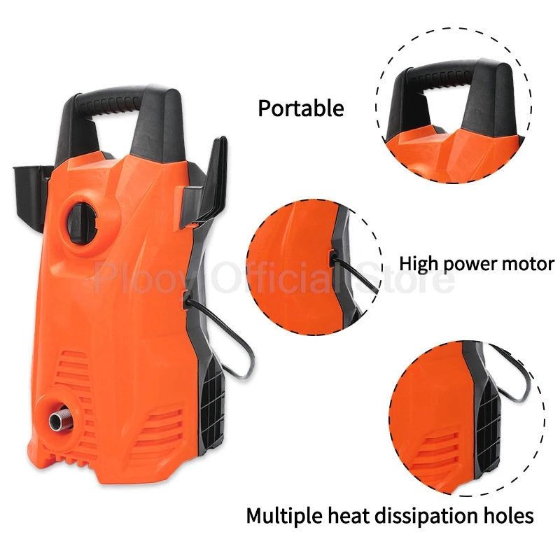 1500W High Pressure Cleaner Washer Foam Generator Water Gun Spray Cleaner Portable Cleaning Machine for Car Home Garden Clean