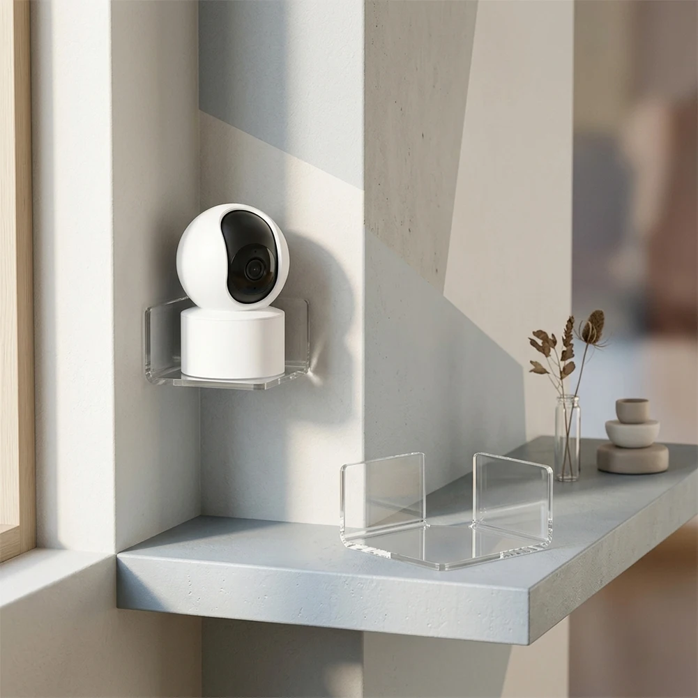 For Security Camera Transparent Display Rack Floating Wall Shelf For Small Space Living Easy Install Corner Shelves
