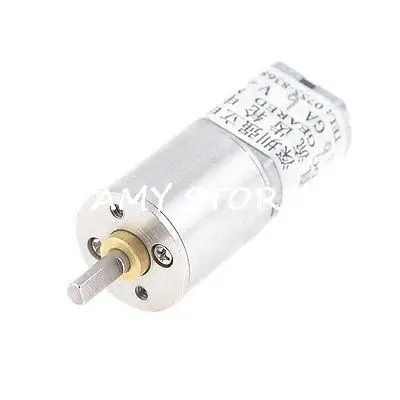 DC 6V 20RPM 3mm Shaft Dia 2 Terminals Cylinder Shape Electric Geared Motor