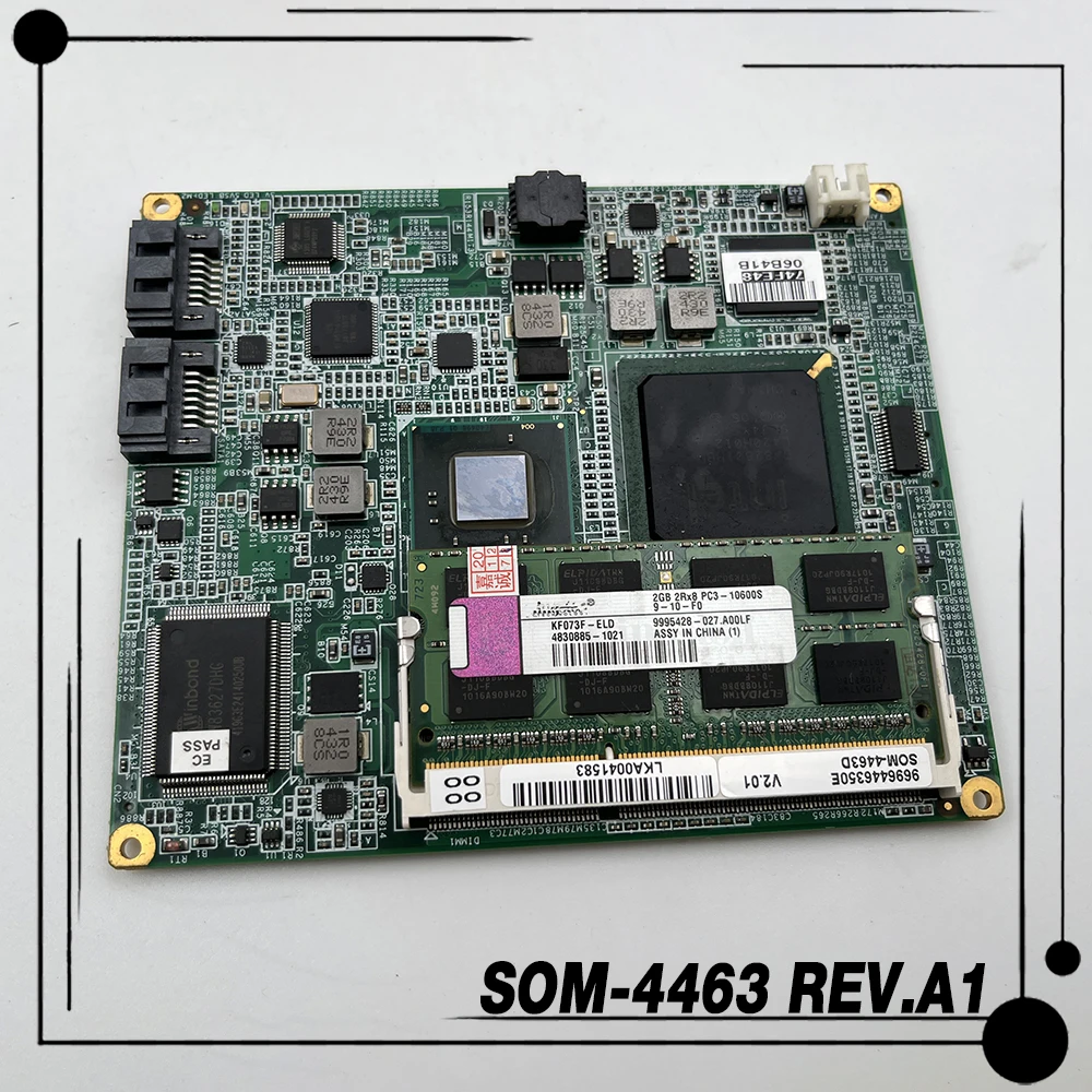 SOM-4463D ETX Industrial Motherboard.12 ETX Atom D525 For Advantech SOM-4463 REV.A1