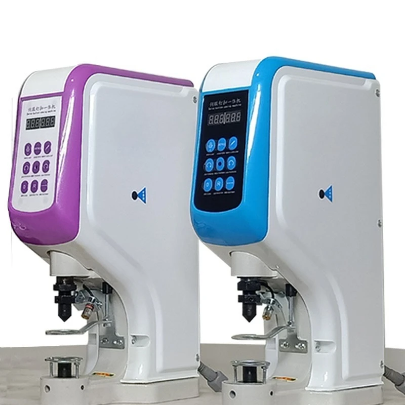 buckle machine automatic anti-beater big white  quad buckle machine three-head computer nail  machine air eye buckle