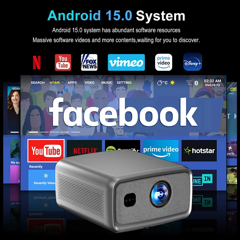 Proyektor 1080P 4K Auto Fokus 3D Home Theater Video Proyektor 4K Projecteur Android 4k Projector