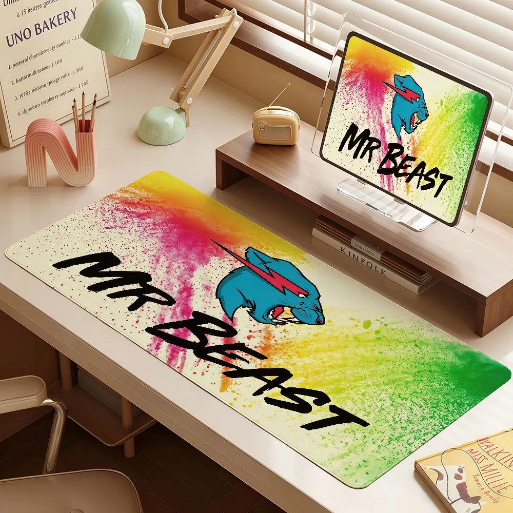 Merchant Mr B-Beast Fashion Mouse Pad Large Non-slip Lockedge Desktop Computer Desk Mat Keyboard MousePad Office Gamer Student