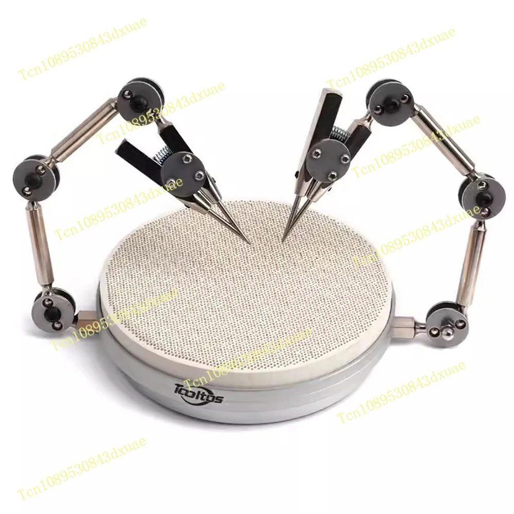 Universal Rotating Honeycomb Welding Table Adjustable Dual Arm Clamp Rotatable Base Jewelry Welding Auxiliary Tools