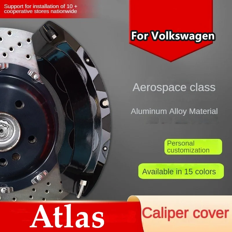 For Volkswagen Atlas Car Brake Caliper Cover Front Rear 3D Aluminum Metal Kit