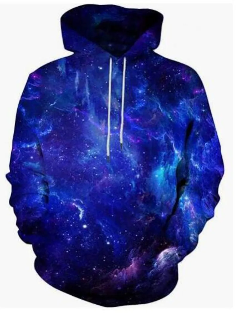 New Men/Women 3D Print Galaxy Pullover Hooded Sweatshirt Hoodies with Big Pockets for Teen Couple top street style hoodie