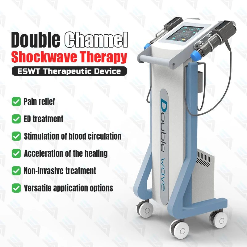 

Double-Channel ESWT Shockwave Therapy Machine Pain Relief ED Treatment Blood Circulation Improvement Beauty Health Equipment