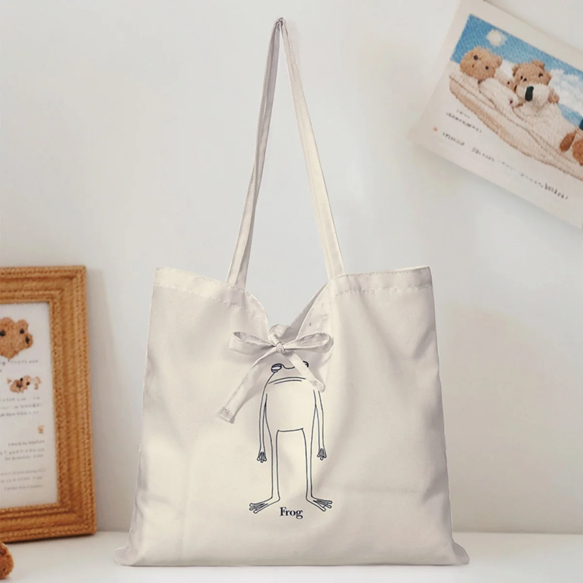 

Креативная экологичная многоразовая сумка для покупок из холщовой ткани, складная, легкая и прочная, для экологичных покупок