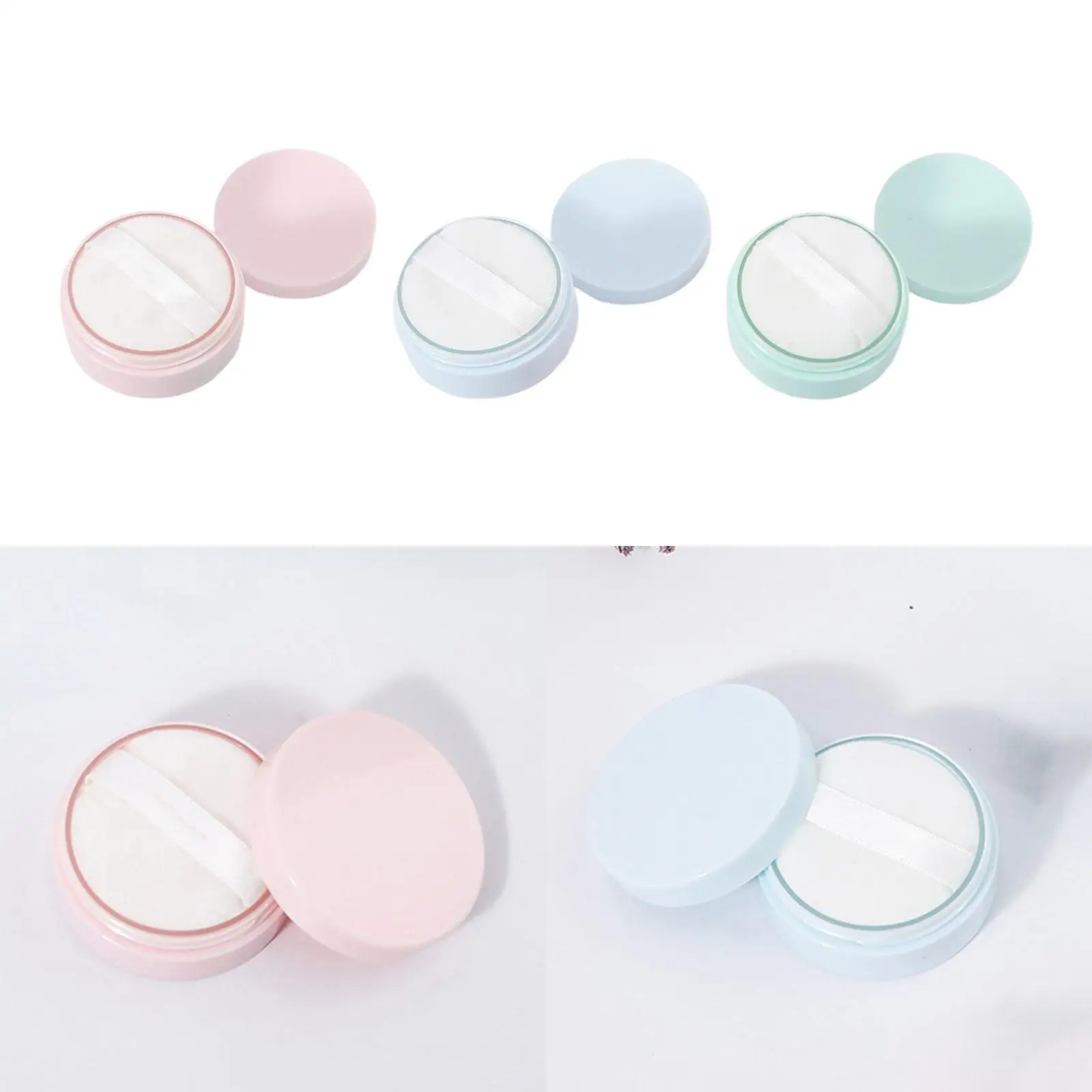 صندوق حامل بودرة الجسم الفارغ بسعة 5 جرام ومنفخ للأم، خفيف