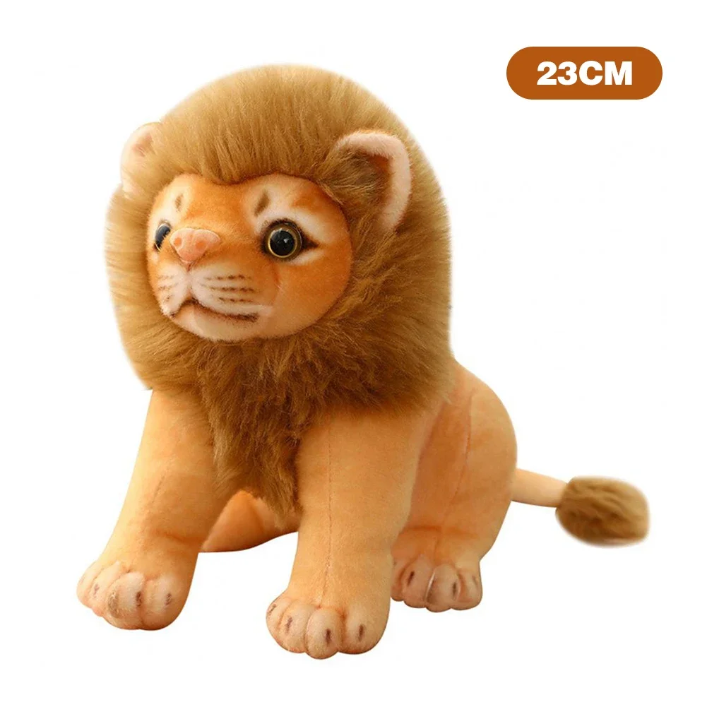 Leão bonito brinquedo de pelúcia simulação macio kawaii animal leão boneca travesseiro de pelúcia almofada crianças brinquedo presentes de natal