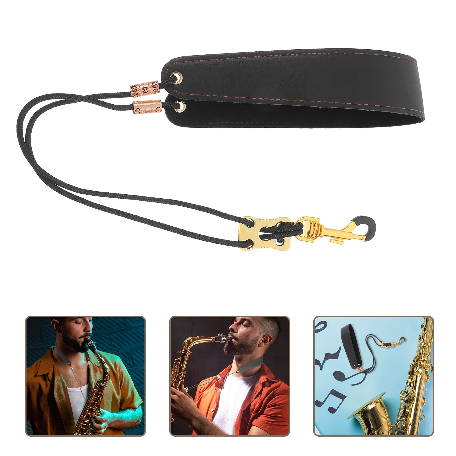 

Adjustable Saxophone Neck Strap Fake For Alto Tenor Clarinet Soprano Horn Instruments Padded Support Strap