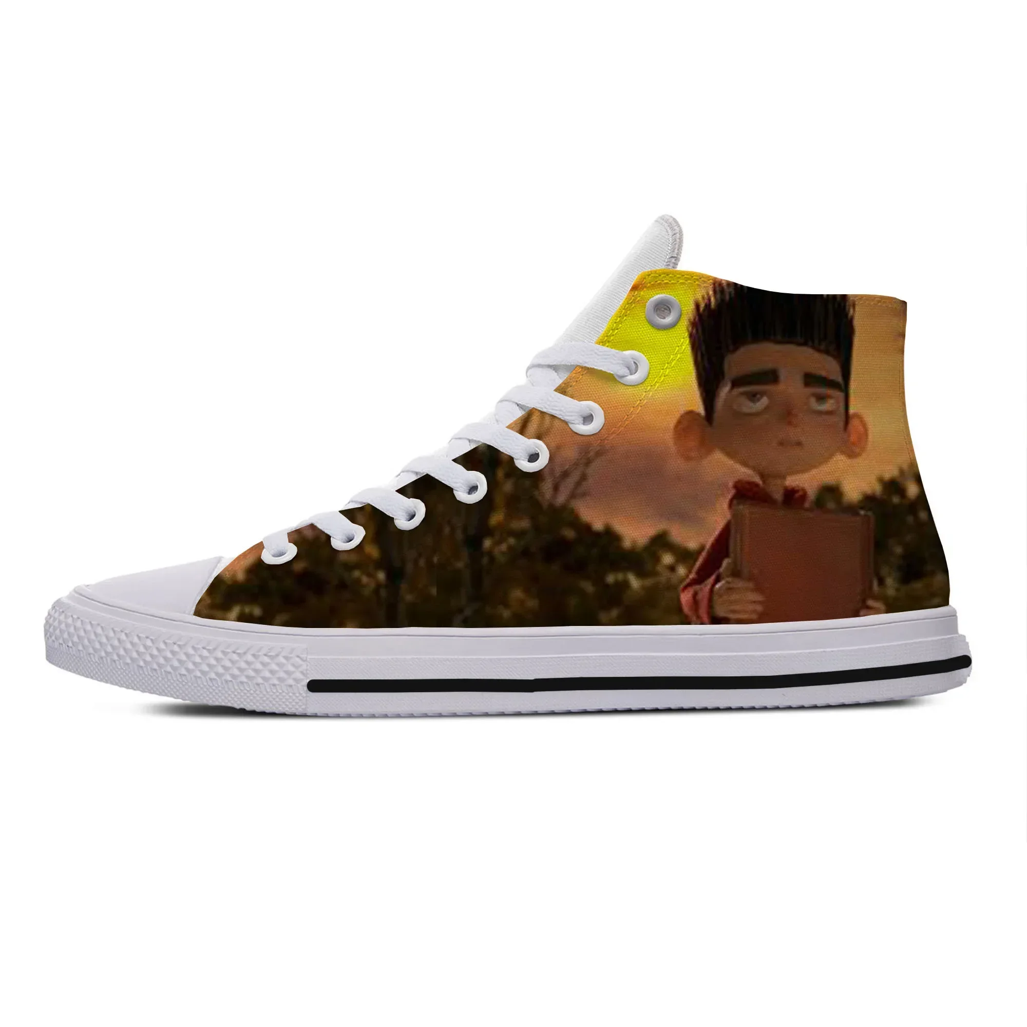 Zapatillas de deporte de alta ayuda para hombre y mujer, zapatos informales con dibujos animados, ParaNorman, clásicos, a la moda, novedad de verano