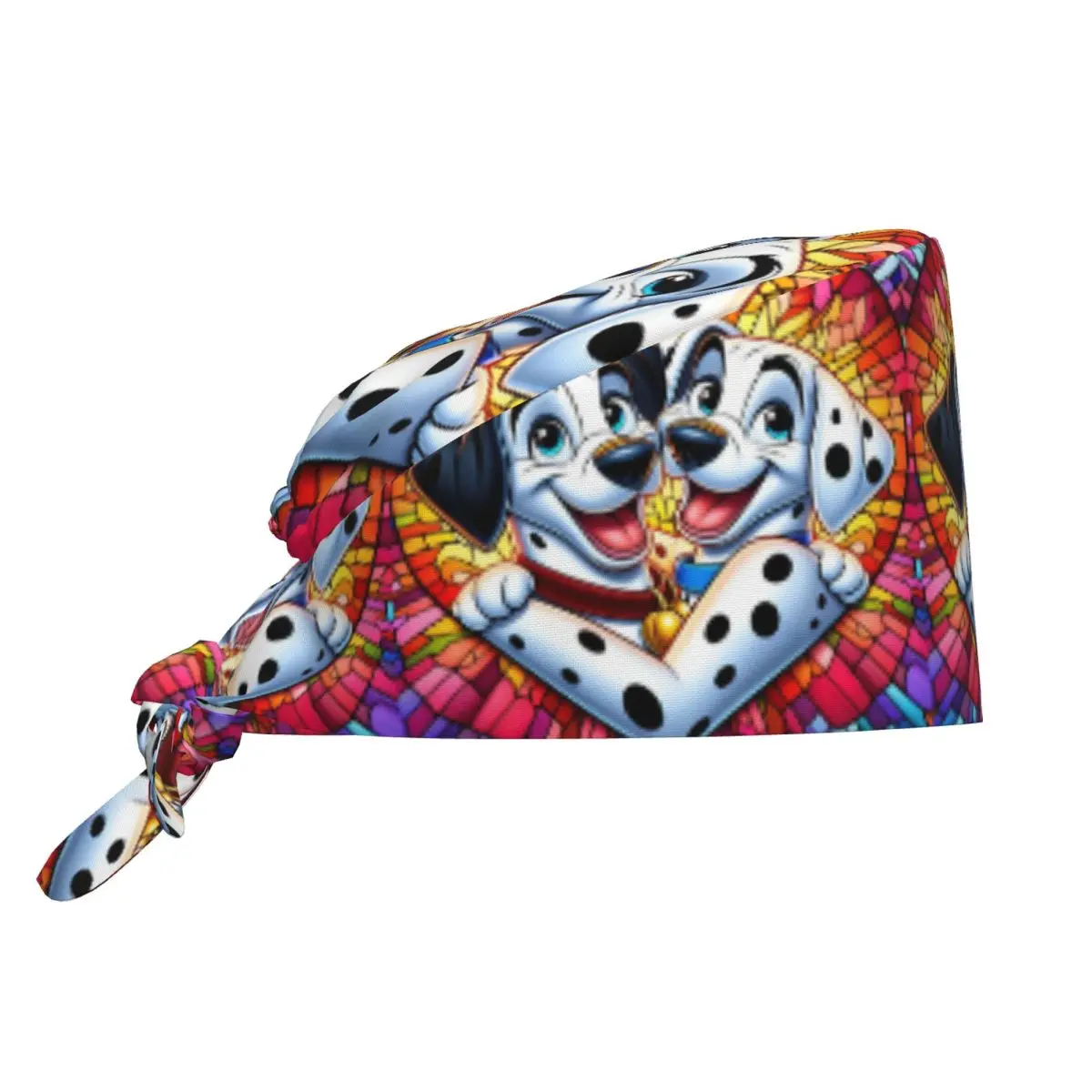 

Work Scrubs Hat 101 Dalmatians Nurse Hat For Unisex Women Holder Long Hair Working Cap Soft Comfy Design Medical Hat