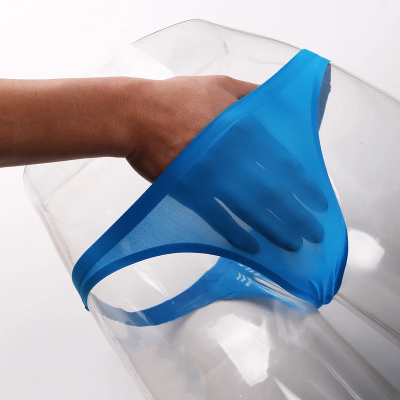 

Men's Underwear Low Waist Sexy Ice Silk Thong T Pants