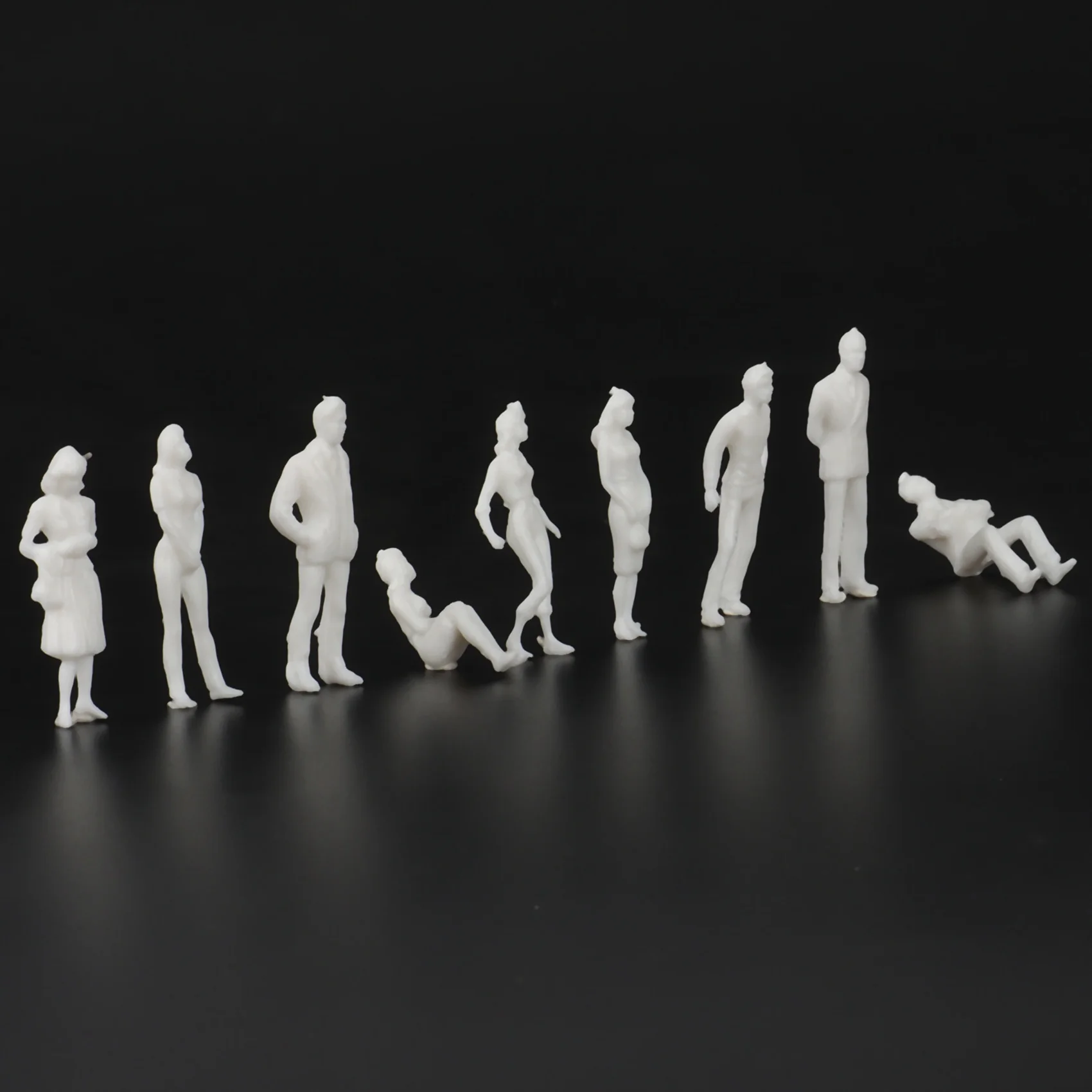 1:50 White Figures Architectural Model Human Scale HO Model Plastic Peoples,10 Pieces