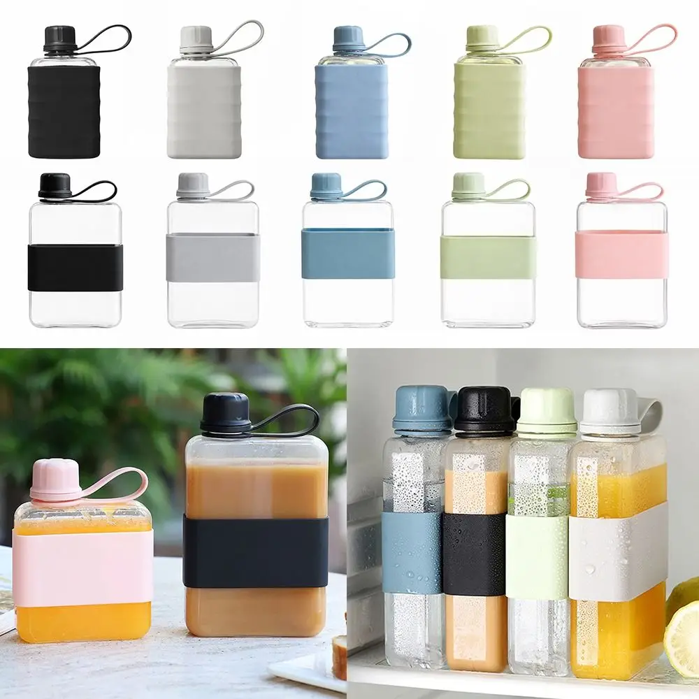 Portable 240ml/500ml Water Bottle Rectangle Plastic Sports Kettle Multicolor Good-looking Fruit Tea Cup Kettle Outdoor Sport