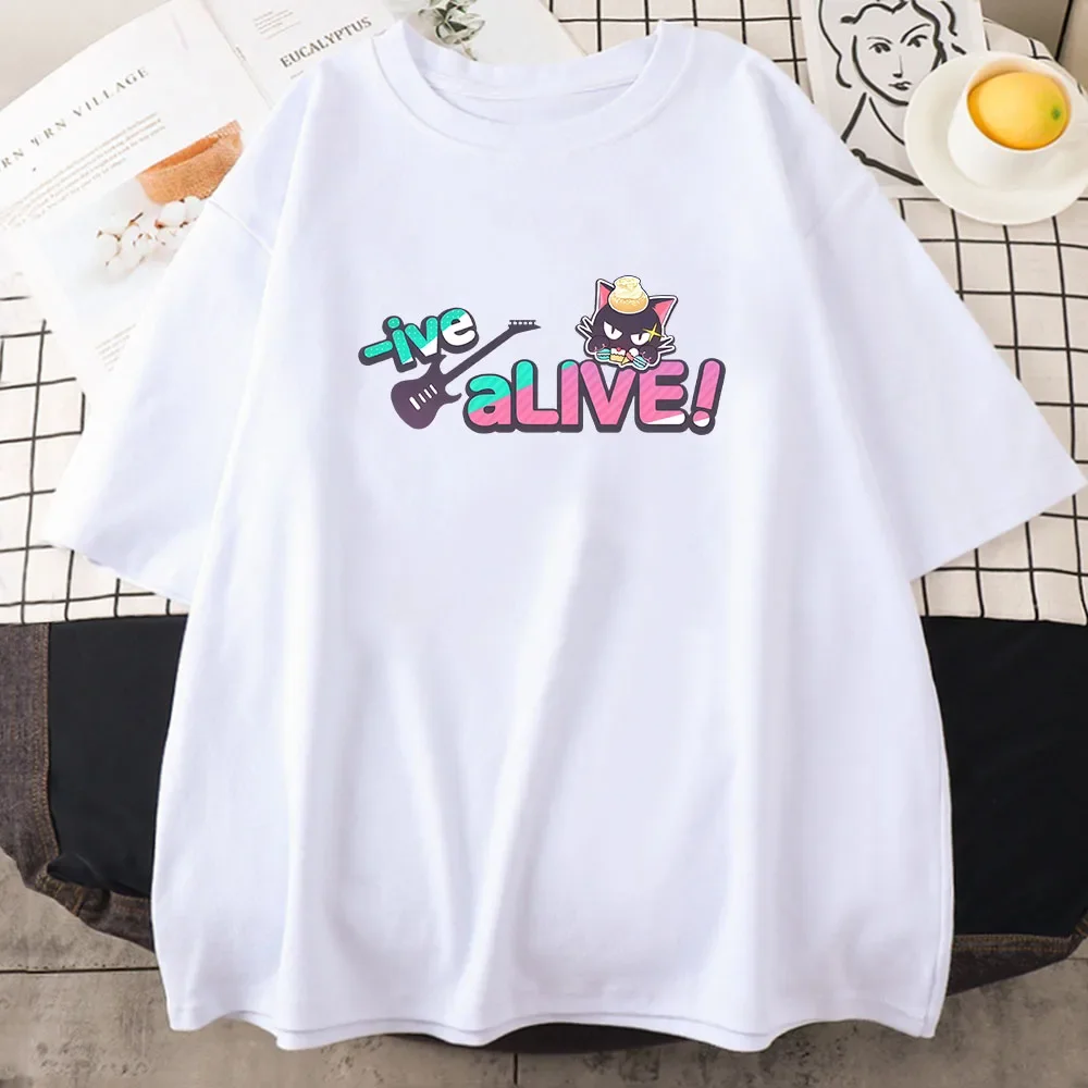 -ive Alive Blue Archive T-shirts Women Men Clothes Cotton High Quality Soft Tee-shirt Game Kawaii Graphic Printing Tshirts Girls