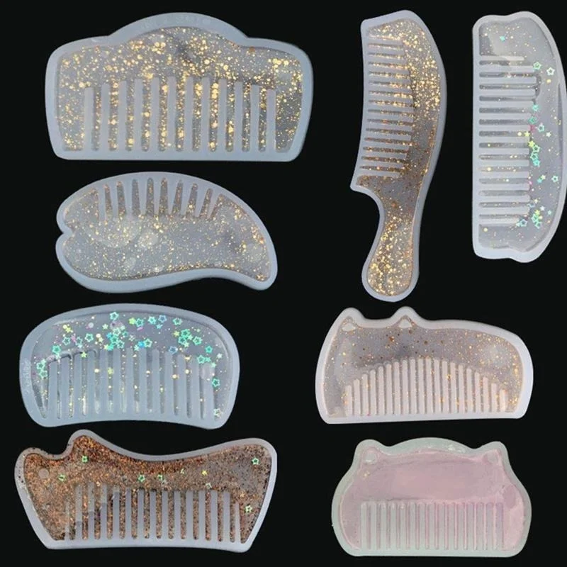 Comb Mold DIY Resin Epoxy Jewelry Making Crafting Polymer Silicone Mold Creative DIY Handicraft Comb Decoration Tool Gift