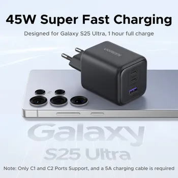 UGREEN 45W/30W/25W/20W GaN PD3.0 USB-C Fast Charger 4