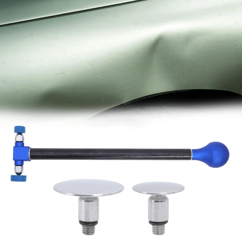 

Car Dent Repair Hammer Body Repair Percussion Leveling Hammer Replaceable Traceless Repair Tool hammer with 2 replacement heads