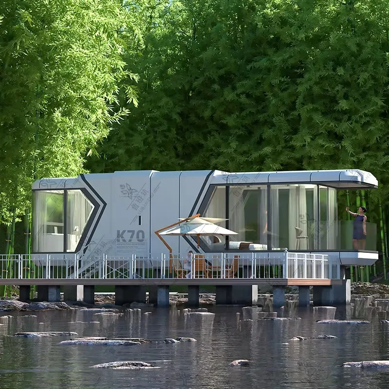 Vendita calda 2025 Cabina in acciaio Soluzioni per la casa mobile Hotel Villa Appartamento Camera prefabbricata