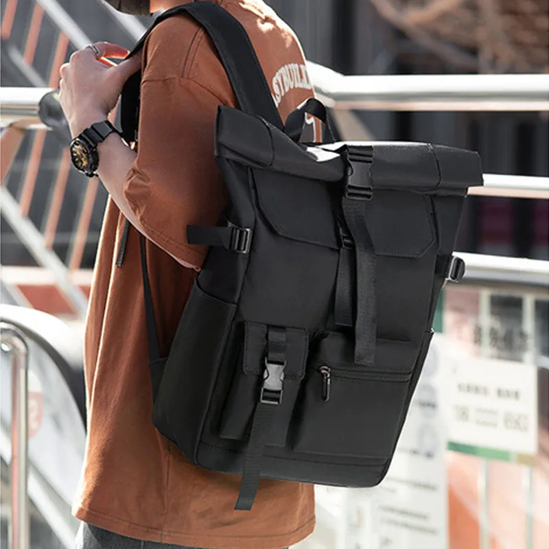 Organizer Casual Herren Computer Kontrast Schultasche Mode Rucksack Tasche für Männer Reisetasche Rucksack