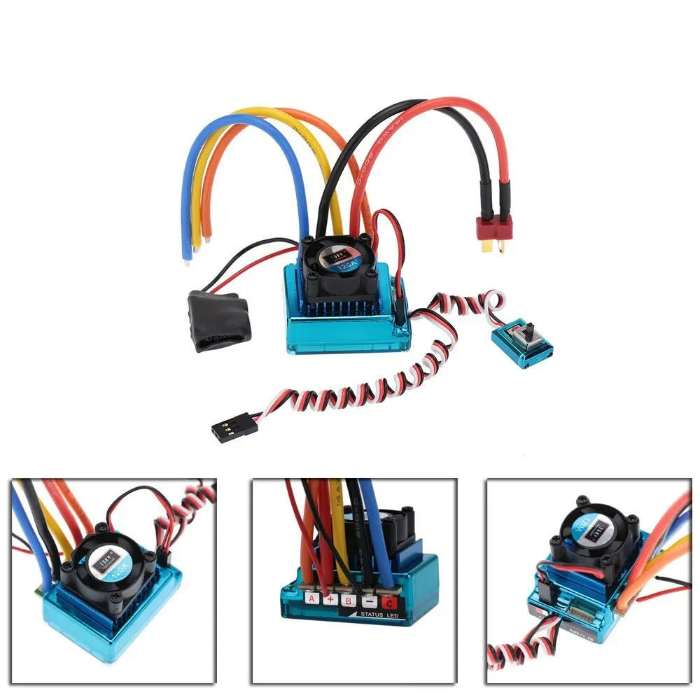 RC Car 120A ESC Brushless Sensored Sensorless Speed Controller per Monster Truck Short Course fuoristrada 4WD Racing 1/8