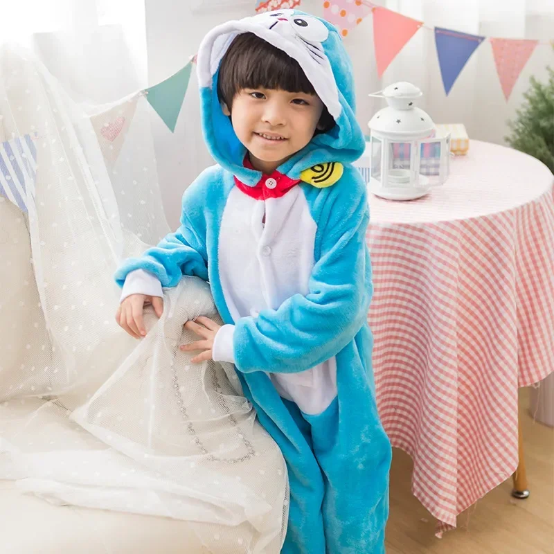 

Kids Pajama Animal Onsie Children's Sleepwear Doraemon Kumamon Cat Pijamas Girl Boy Nightgown Anime Cosplay Costume Hoodie Cloth