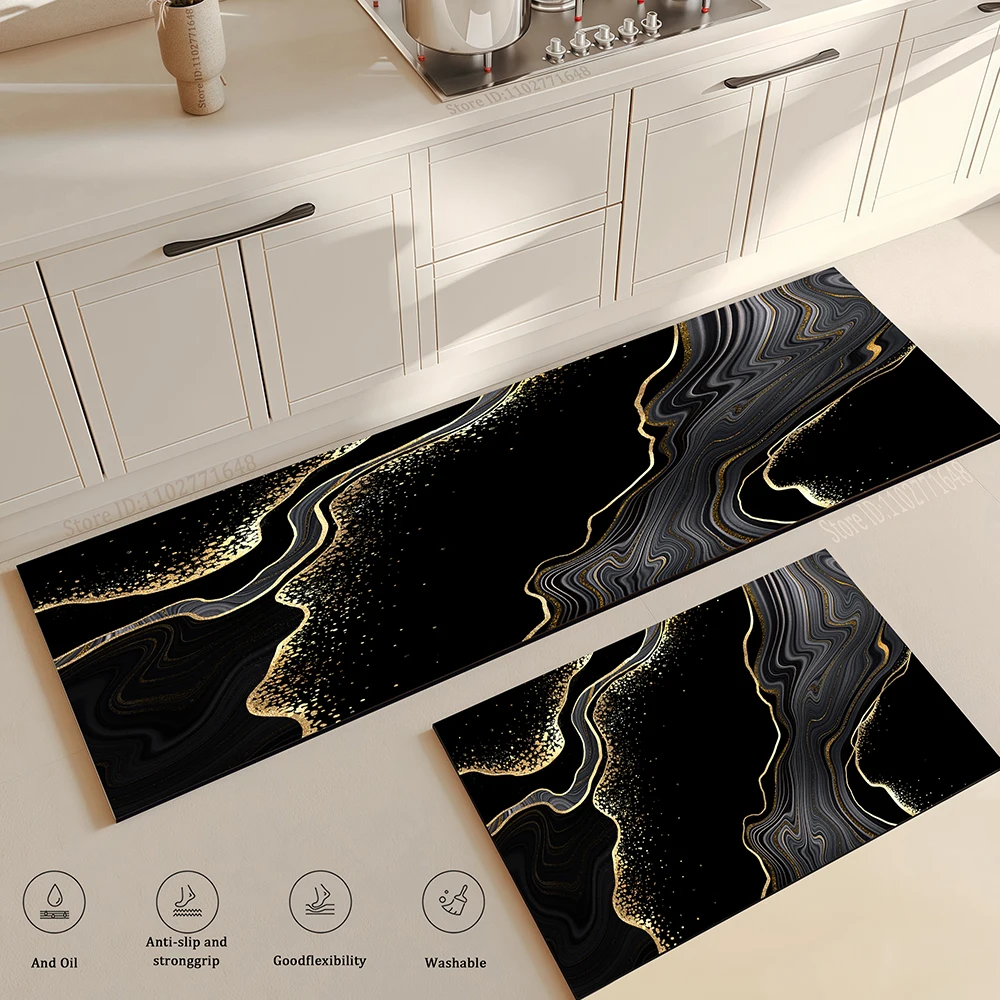 Kitchen Mat for Floor Absorbent Rugs Non-slip Mat Hallway Long Carpets for Living Room Bedroom Rug Entrance Doormat Drawer Mat