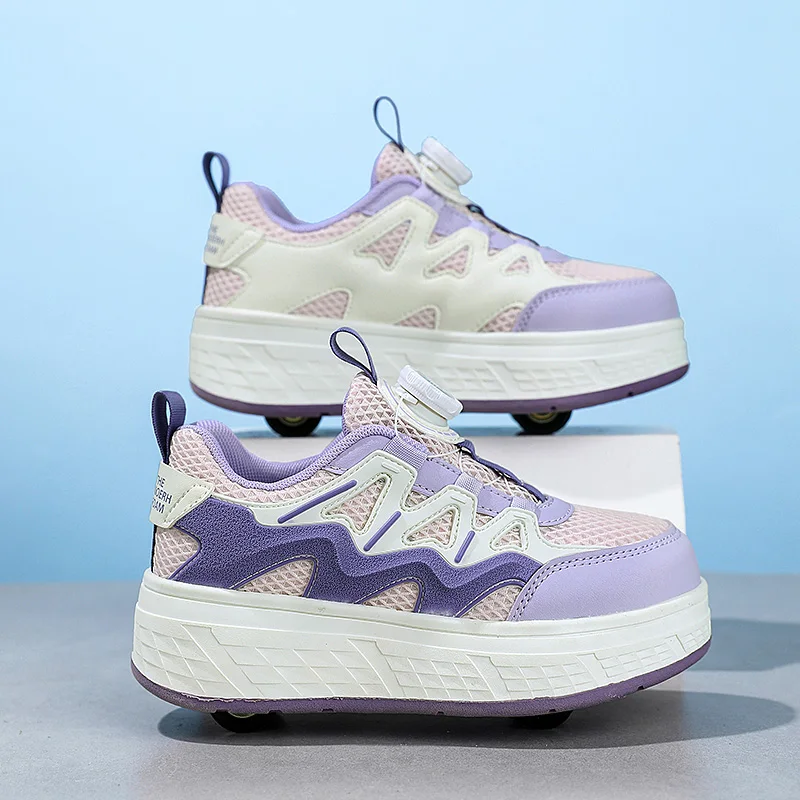 

2025 New Kids' Sports Roller Sneakers: Invisible 4-Wheel Heelys – Boys' & Girls' Student Skating Shoes