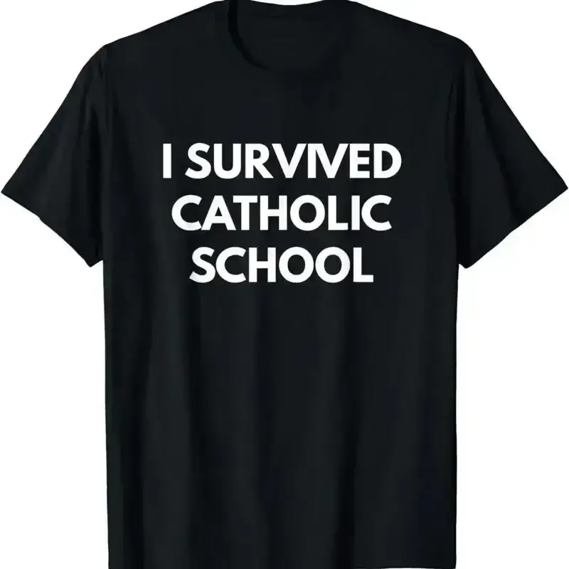 Funny I Survived Catholic School T Shirt