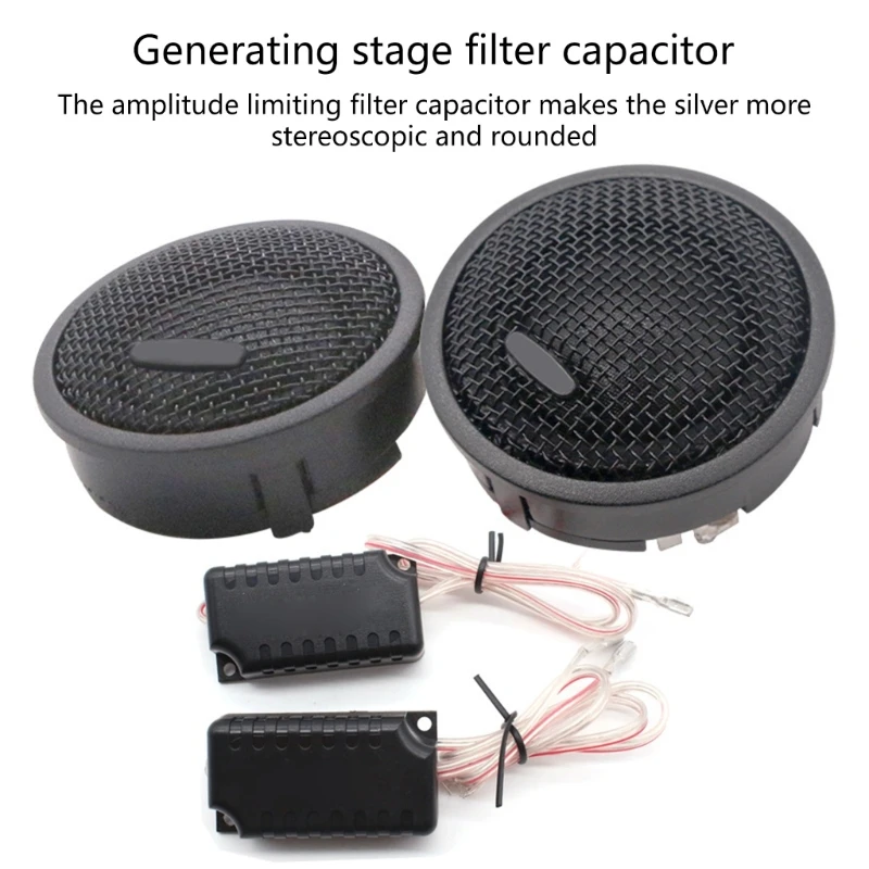Car Tweeter, Pair of 12V 120W Car Power Loud Speaker Dome Speaker Tweeter Loudspeaker Horn for Car