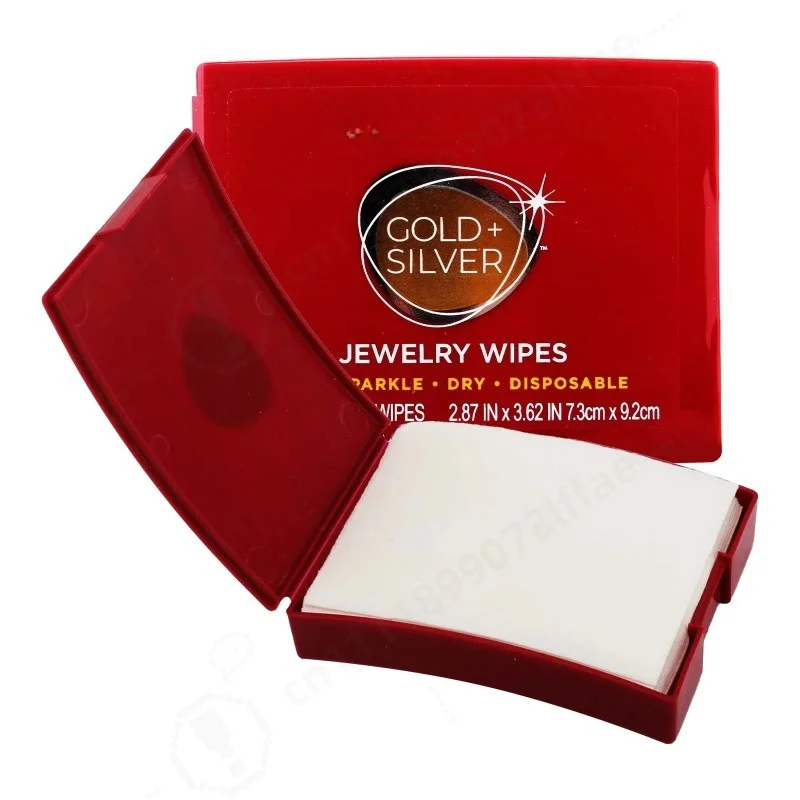Disposable Dry Jewelry Polishing Wipes, Gold Silver Cleaning Cloth for Rings, Bracelets, Necklaces, Watches